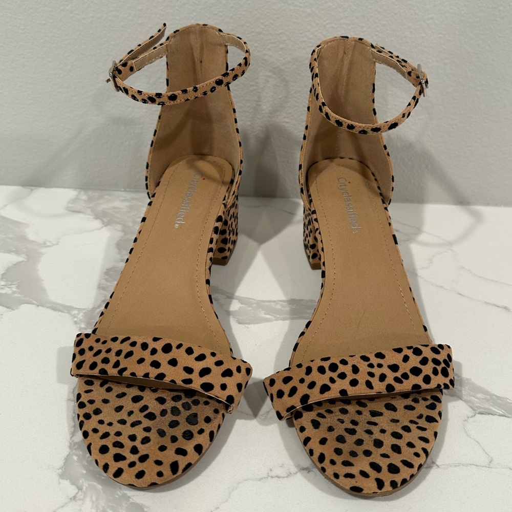 Cheetah Open Toe Shoe